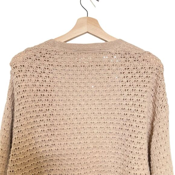 Fatface Womens Open Knitted Sweater Edge-Edge Cardigan Beige Open Front Size 2 - Picture 4 of 12